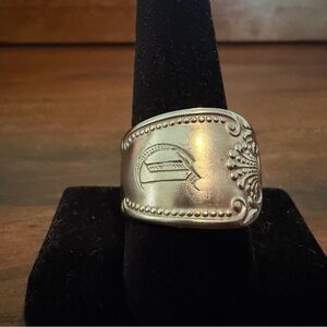 C Engraved Spoon Ring